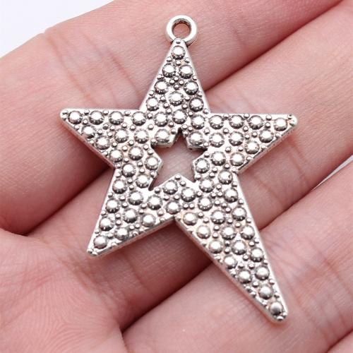 Tibetan Style Star Pendant, antique silver color plated, DIY, Sold By PC