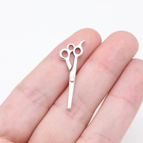 Tibetan Style Scissors Pendants, antique silver color plated, DIY, 30x12mm, Sold By PC