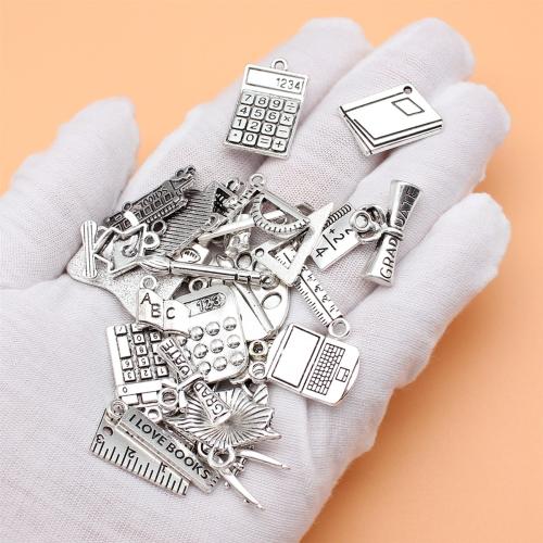 Tibetan Style Pendants, antique silver color plated, DIY, 30PC/Bag, Sold By Bag