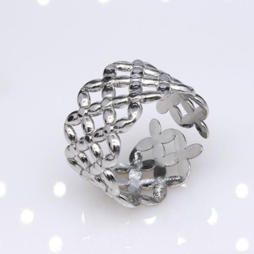 Titanium Steel Cuff Finger Ring, Vacuum Ion Plating, Unisex & different styles for choice, US Ring Size:6-9, Sold By PC