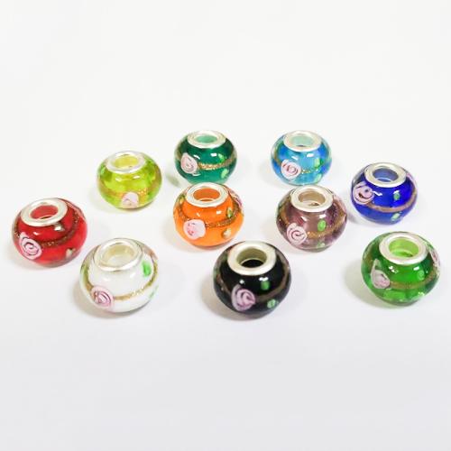 Perles Murano European, chalumeau, vernis au four, DIY, plus de couleurs à choisir, 10mm, 100PC/sac, Vendu par sac