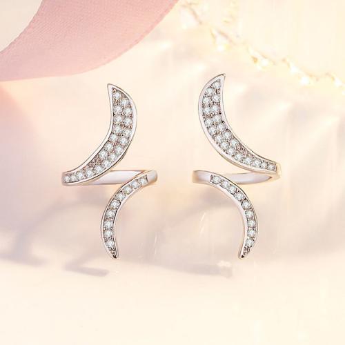 Boucles d'oreilles en laiton zircon cubique pavent, bijoux de mode & pavé de micro zircon & pour femme, 11x23mm, Vendu par paire