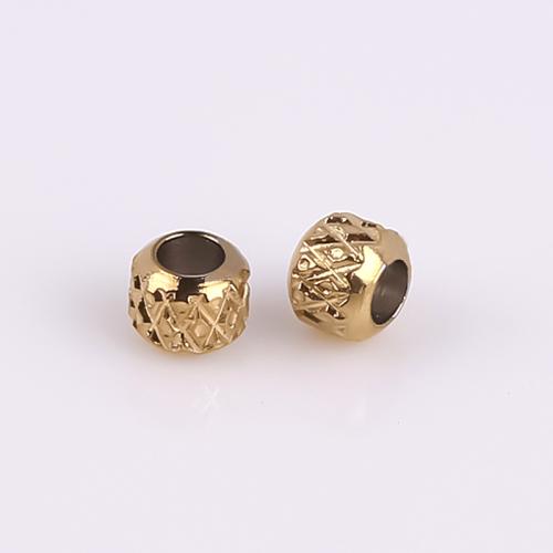 Perlas de acero inoxidable, acero inoxidable 316, Bricolaje, dorado, 3mm, Vendido por UD