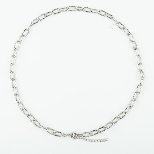Corrente de colar, Aço inoxidável 304, joias de moda & para mulher, Mais cores pare escolha, vendido para Aprox 48 cm Strand