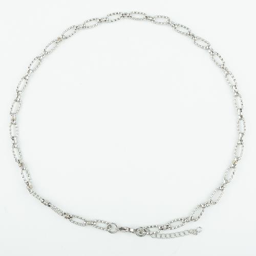 Corrente de colar, Aço inoxidável 304, joias de moda & para mulher, cor original, vendido para Aprox 50 cm Strand
