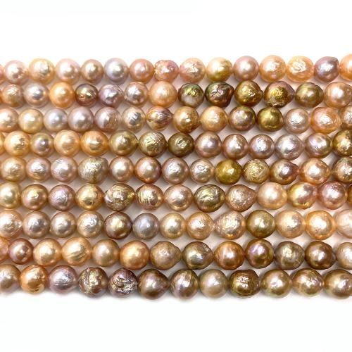 Naturel d'eau douce perles, Edison-Pearl, Légèrement rond, DIY, couleurs mélangées, about:10-11mm, Vendu par Environ 38 cm brin