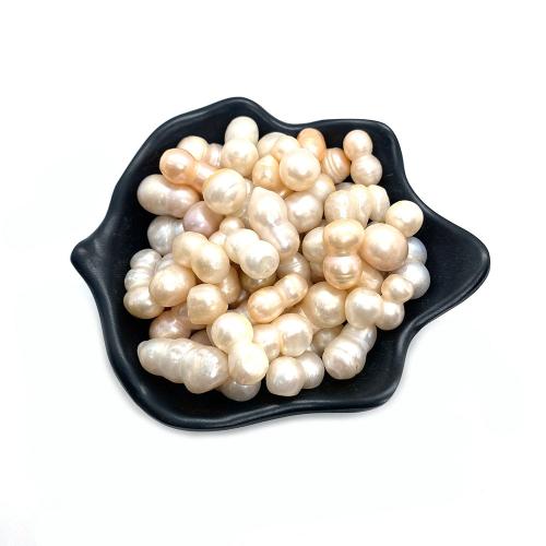 Natural Freshwater Pearl Loose Beads, Peanut, DIY & no hole, white, about:10-25mm, Approx 50PCs/Bag, Sold By Bag