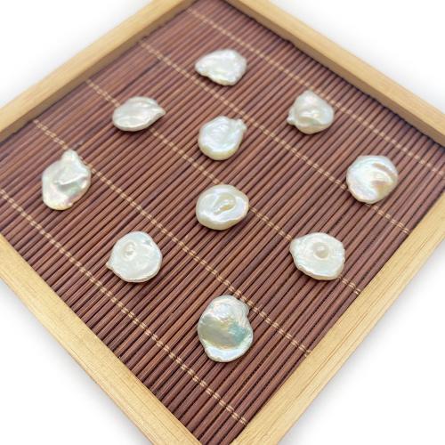 Natural Freshwater Pearl Loose Beads, petals, DIY & no hole, white, about:12-13mm, Sold By PC