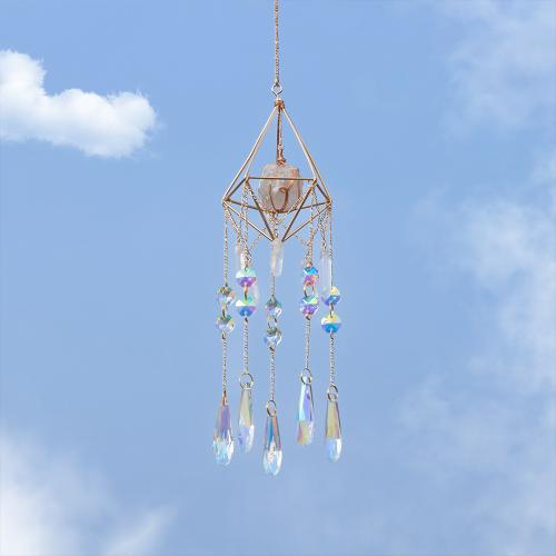 Hanging Ornaments Iron with Clear Quartz & Brass handmade for home and office mixed colors nickel lead & cadmium free Sold By PC