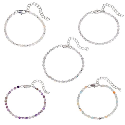 Bracelets en laiton, avec pierre gemme, fait à la main, bijoux de mode & différents matériaux pour le choix & pour femme, Longueur:Environ 16.5 cm, Vendu par PC