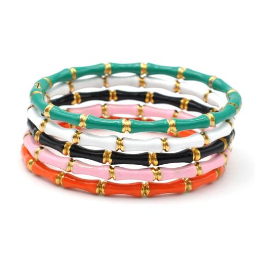 Acier inoxydable 304 bracelet ordinaire, pour femme, plus de couleurs à choisir, Longueur:14 cm, Vendu par PC