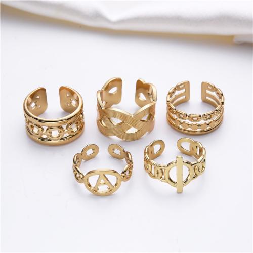 Stainless Steel Finger Ring, 304 Stainless Steel, Vacuum Ion Plating, Adjustable & different styles for choice & for woman, more colors for choice, inner diameter:17~20mm, Sold By PC
