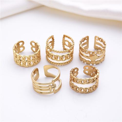 Edelstahl Ringe, 304 Edelstahl, Einstellbar & verschiedene Stile für Wahl & für Frau, keine, inner diameter:17~20mm, verkauft von PC