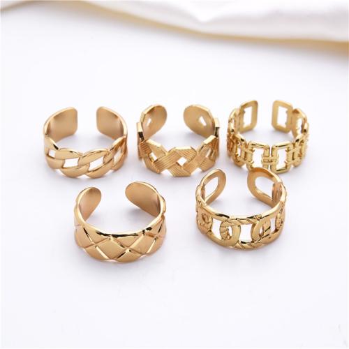 Stainless Steel Finger Ring, 304 Stainless Steel, Vacuum Ion Plating, Adjustable & different styles for choice & for woman, more colors for choice, inner diameter:17~20mm, Sold By PC