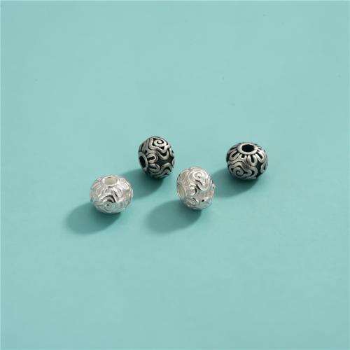 Spacer Perlen Schmuck, 925er Sterling Silber, Trommel, DIY, keine, 5.50x4.30mm, Bohrung:ca. 1.5mm, verkauft von PC