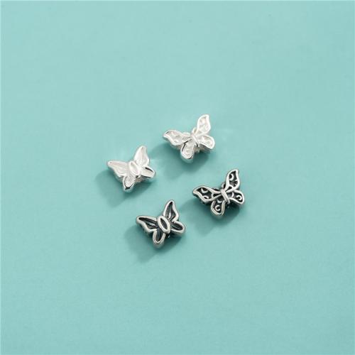 Spacer Beads Jewelry, 925 Sterling Silver, Butterfly, DIY & different styles for choice, Hole:Approx 1.2mm, Sold By PC