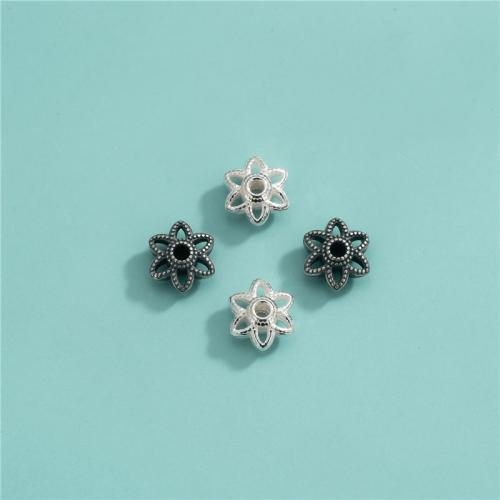 Spacer Perlen Schmuck, 925er Sterling Silber, Hexagram, DIY & hohl, keine, 8x4.70mm, Bohrung:ca. 1.9mm, verkauft von PC