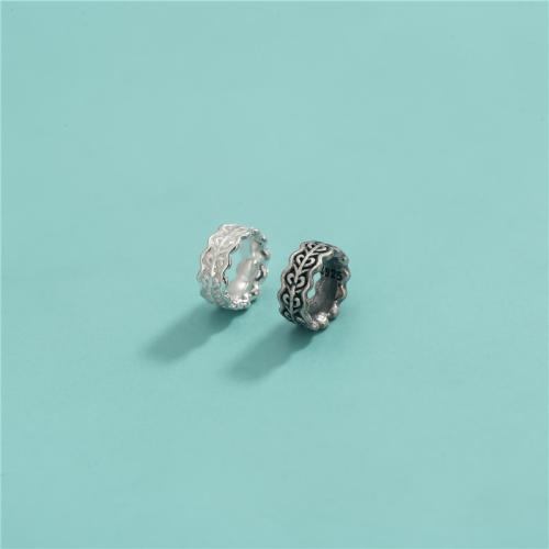 Spacer pärlor smycken, 925 sterling silver, Rondelle, DIY, fler färger för val, 7.70x3.20mm, Hål:Ca 5.3mm, Säljs av PC
