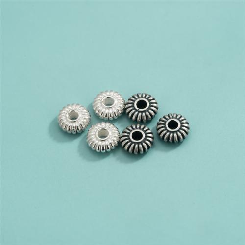 Spacer Beads Jewelry, 925 Sterling Silver, DIY, more colors for choice, 7.40x2.90mm, Hole:Approx 2.1mm, Sold By PC