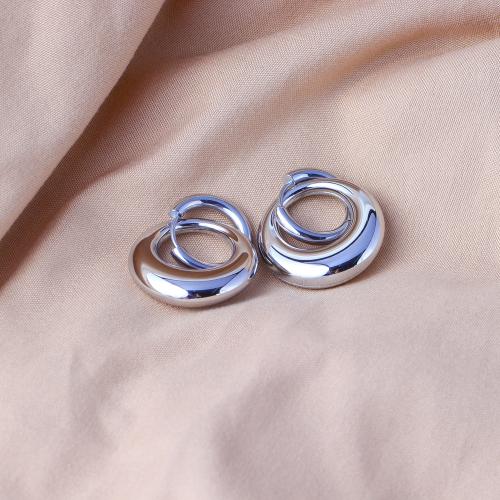 Titanium Steel  Earring fashion jewelry & for woman 35mm Sold By Pair