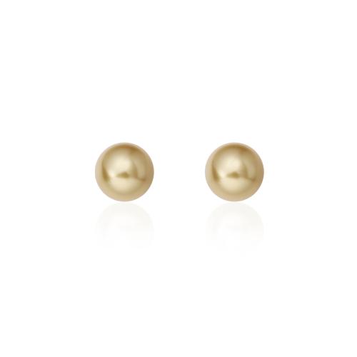 Kunststoff Perlen Ohrstecker, Modeschmuck & verschiedene Größen vorhanden & für Frau, goldfarben, verkauft von Paar
