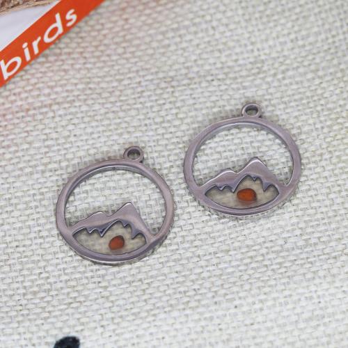 Stainless Steel Pendants 304 Stainless Steel DIY & hollow 29mm Sold By PC