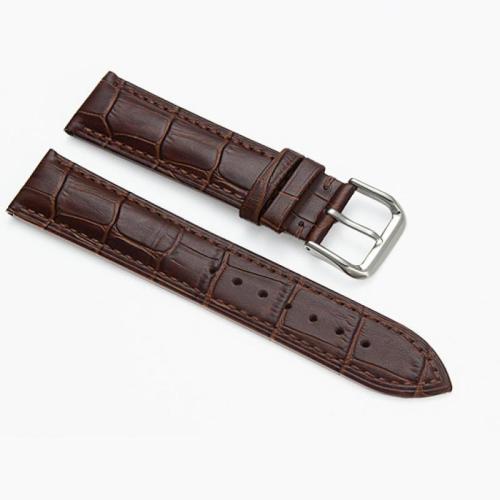 Watch Bands, Full Grain Cowhide Leather, with Tibetan Style, Unisex, dark brown, Length:Approx 12 cm, Approx 7.5 cm, Sold By PC