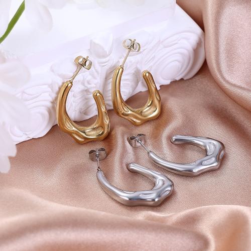 Boucle d'oreille Acier Titane, bijoux de mode & pour femme, plus de couleurs à choisir, 29mm, Vendu par paire
