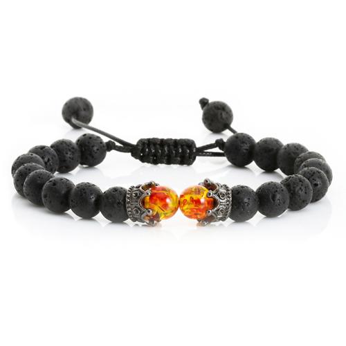 Gemstone Bracelets, with Wax Cord & Tibetan Style, handmade, fashion jewelry & different materials for choice & for man, Length:Approx 17-30 cm, Sold By PC