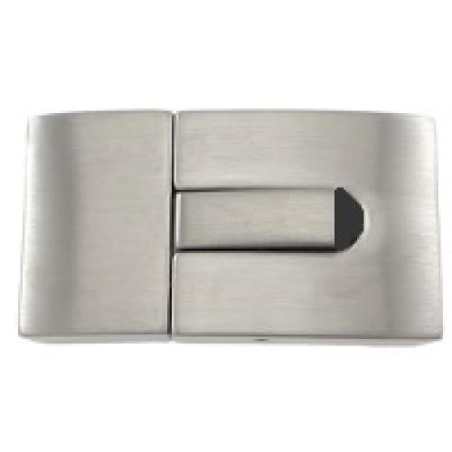 Stainless Steel Bayonet Clasp, Rectangle, original color, 30x17x6mm, Hole:Approx 15x3mm, 10PCs/Lot, Sold By Lot