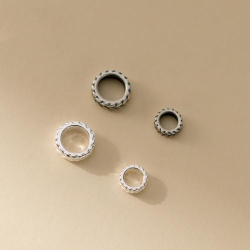 Spacer Perlen Schmuck, 925er Sterling Silber, Kreisring, DIY & verschiedene Größen vorhanden, keine, verkauft von PC