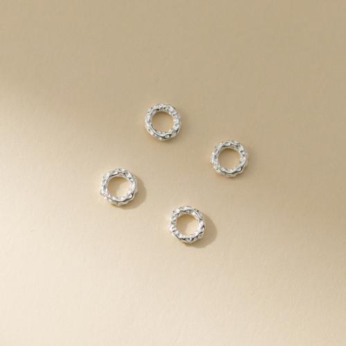 Gasket, 925 Sterling Silver, Donut, DIY & different size for choice, silver color, Sold By PC