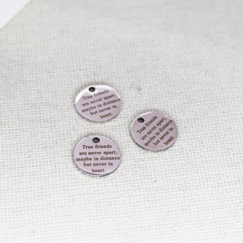 Stainless Steel Pendants, 304 Stainless Steel, Round, DIY, original color, 10mm, Sold By PC