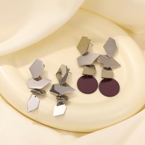 Roestvrij staal Stud Earrings, 304 roestvrij staal, gepolijst, mode sieraden & verschillende stijlen voor de keuze & voor vrouw, meer kleuren voor de keuze, 55mm, Verkocht door pair