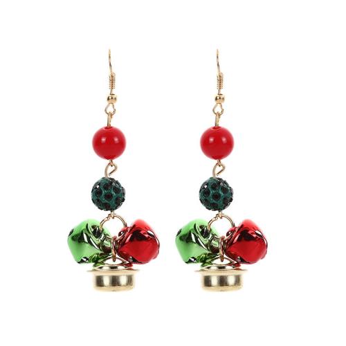 Christmas Earrings Zinc Alloy Christmas Design & fashion jewelry & for woman 50mm Sold By Pair