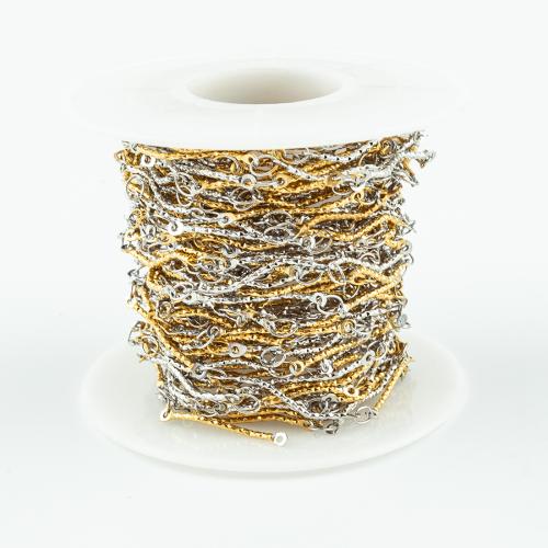 Nerezová ocel šperky řetěz, 304 Stainless Steel, DIY, více barev na výběr, 10m/spool, Prodáno By spool