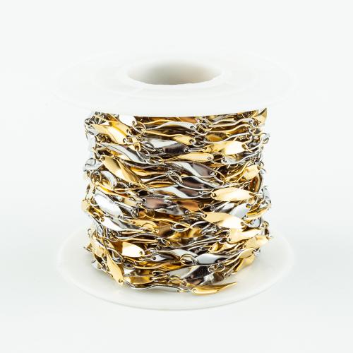 Acier inoxydable chaîne de bijoux, Acier inoxydable 304, DIY, plus de couleurs à choisir, 10m/bobine, Vendu par bobine