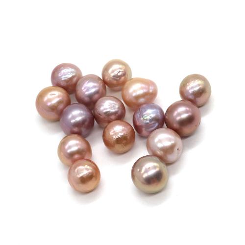 Edison Pearl Beads, Slightly Round, DIY & different size for choice & no hole, multi-colored, Sold By PC