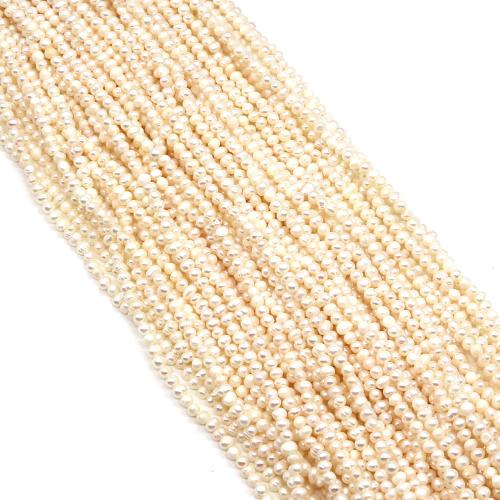 Kartoffel ferskvandskulturperle Beads, Ferskvandsperle, du kan DIY & forskellig størrelse for valg, hvid, Solgt Per Ca. 38 cm Strand