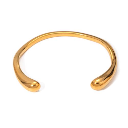 Bracelete de aço inoxidável, Aço inoxidável 304, cromado de cor dourada, joias de moda, dourado, vendido por PC