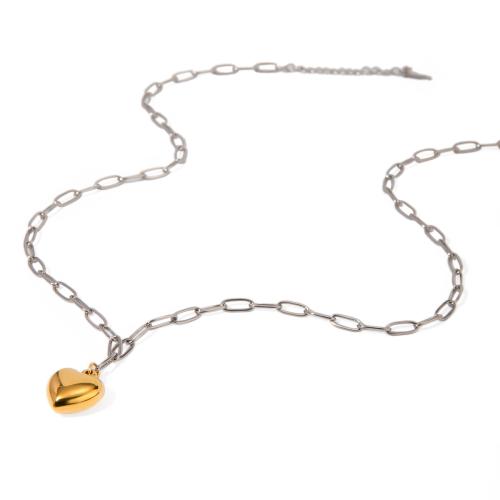 Edelstahl Schmuck Halskette, 304 Edelstahl, mit Verlängerungskettchen von 5cm, silberfarben plattiert, Modeschmuck, Silberfarbe, Länge:50 cm, verkauft von PC