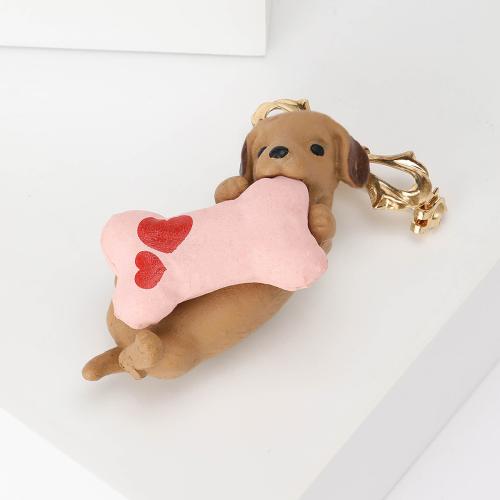 Zinc Alloy Brooches Dog plated fashion jewelry & enamel coffee color nickel lead & cadmium free Sold By PC