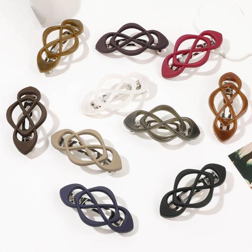 Hair Snap Clips, Plastic, handmade, for woman & hollow, more colors for choice, Sold By PC