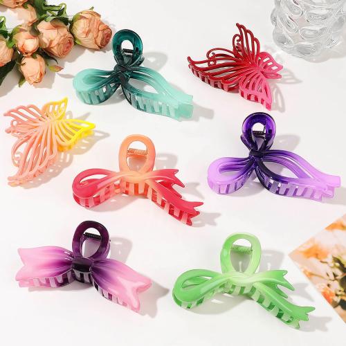 Hair Claw Clips, Plastic, handmade, gradient color & different styles for choice & for woman, more colors for choice, Sold By PC