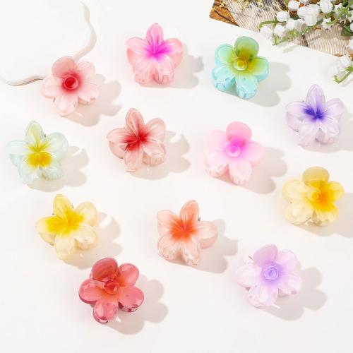 Hair Claw Clips, Plastic, Flower, handmade, gradient color & different styles for choice & for woman, more colors for choice, Sold By PC