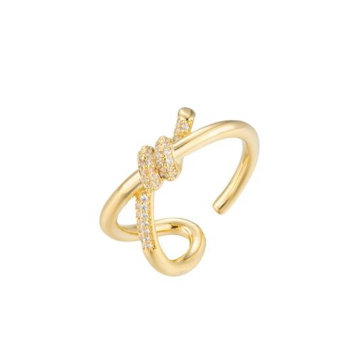 Kubieke Circonia Micro Pave Brass Ring, Messing, plated, mode sieraden & micro pave zirconia & voor vrouw, meer kleuren voor de keuze, Inner diameter: 17cm., Verkocht door PC