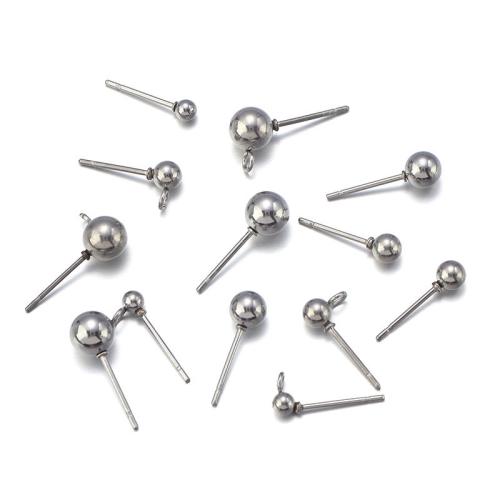 Stainless Steel Earring Stud Component, 304 Stainless Steel, DIY & different size for choice & different styles for choice, original color, 100PCs/Lot, Sold By Lot