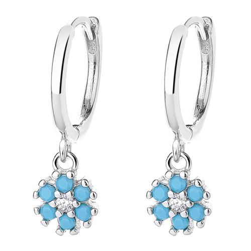 Cubic Zirconia Micro Pave Sterling Silver Earring 925 Sterling Silver micro pave cubic zirconia & for woman Sold By Pair