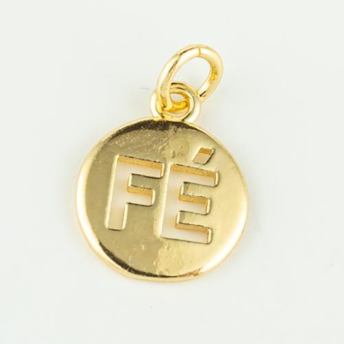 Brass Jewelry Pendants, real gold plated, DIY, gold, Sold By PC