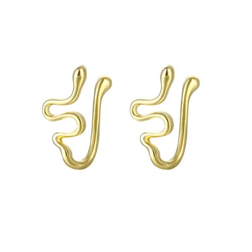 Brass Μύτη Piercing Κοσμήματα, Ορείχαλκος, επιχρυσωμένο, για άνδρες και γυναίκες, χρυσαφένιος, Wire diameter between 1.0 and 1.2, Sold Με PC